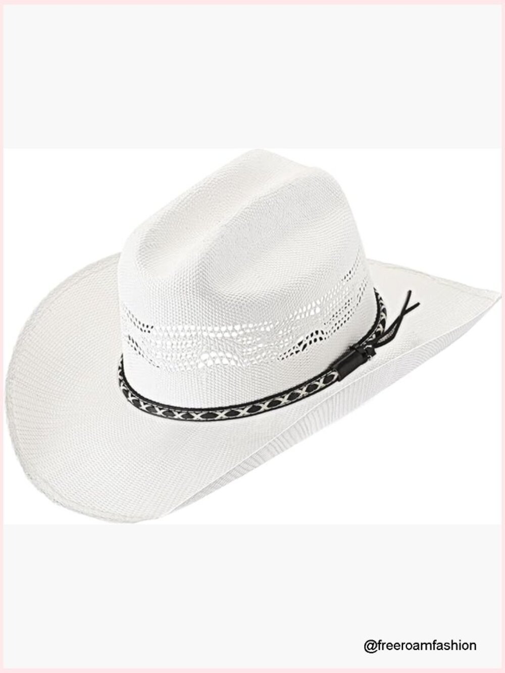Straw Cowboy Hat with Cattleman Crease Western Sun Hat for Concert Rodeo